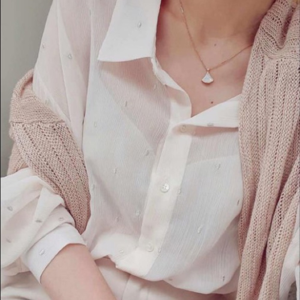 Korean raindrop transparent shirt